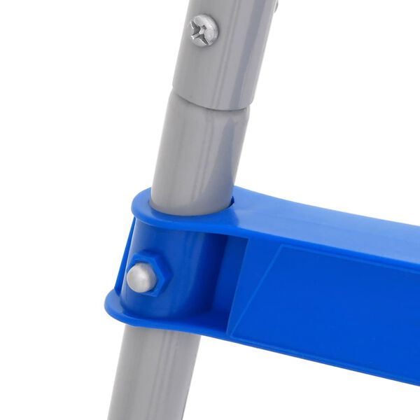 vidaXL Escalera para piscina elevada acero y pl&aacute;stico 84 cm