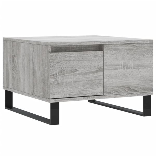 vidaXL Mesa de centro madera contrachapada gris Sonoma 55x55x36,5 cm