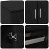 vidaXL Highboard Roble negro 80 x 39 x 178 cm Madera contrachapada