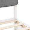 vidaXL Estructura de Cama con Cabecera Tapizada Gris Claro