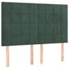 vidaXL Cama box spring con colch&oacute;n terciopelo verde oscuro 140x190 cm