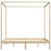 vidaXL Cama con dosel 2 cajones madera maciza pino 160x200 cm