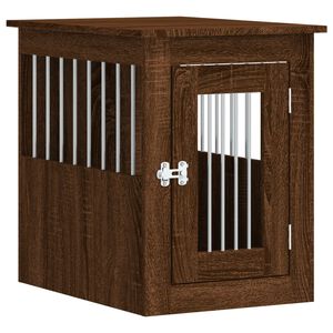vidaXL Jaula para perros madera de ingenier&iacute;a roble marr&oacute;n 45x62x59 cm
