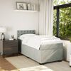 vidaXL Cama box spring con colch&oacute;n terciopelo gris claro 90x190 cm
