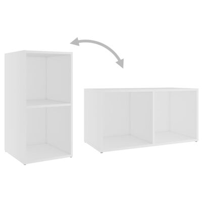 vidaXL Muebles de salón 2 pzas madera ingeniería blanco 72x35x36,5 cm