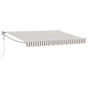 vidaXL Toldo Gris claro y blanco. 4 x 3 m Poli&eacute;ster y metal