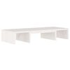 vidaXL Soporte de monitor madera maciza de pino blanco 60x24x10,5 cm