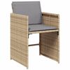 vidaXL Set comedor de jard&iacute;n con cojines 15 pzas rat&aacute;n sint&eacute;tico beige
