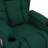 vidaXL Sill&oacute;n de masaje elevable tela verde oscuro