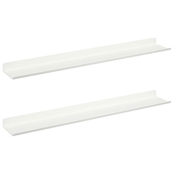 vidaXL Estante flotante 2 pcs 60 x 8,5 x 2,5 cm Acero