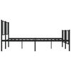 vidaXL Estructura cama sin colch&oacute;n con estribo metal negro 183x213 cm