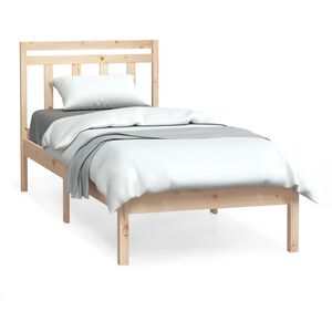 vidaXL Estructura de cama individual peque&ntilde;a madera maciza 75x190 cm