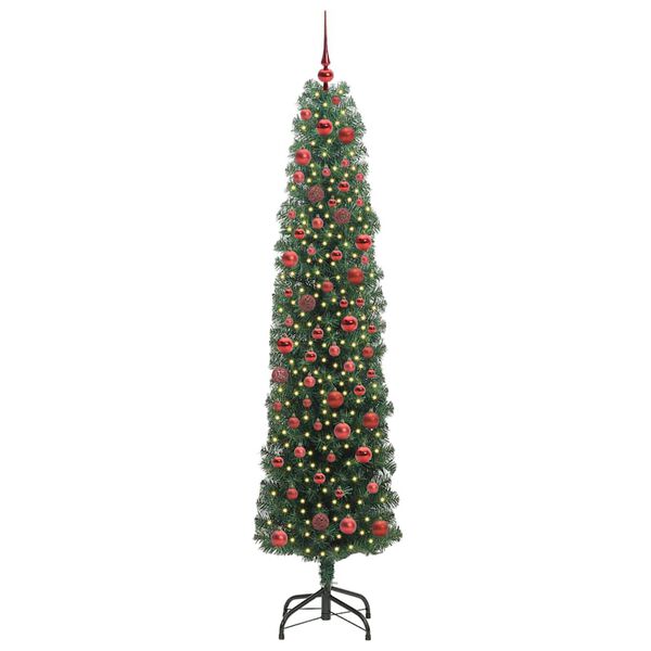 vidaXL &Aacute;rbol de Navidad artificial Verde 180 cm PVC, Acero y Pl&aacute;stico
