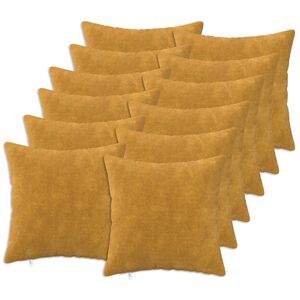 vidaXL Funda de almohada 12 uds. HEERLEN Amarillo 40 x 40 cm