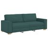 vidaXL Sof&aacute; 3 pcs Verde oscuro 220 x 80 x 84 cm Tejido mezcla de lino