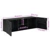 vidaXL Mueble de TV con estante con puerta Negro 105 x 30 x 35 cm