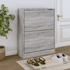 vidaXL Mueble zapatero madera contrachapada gris Sonoma 63x24x81 cm