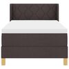vidaXL Cama tipo Box Spring Marr&oacute;n Oscuro 200 x 90 cm Poli&eacute;ster