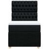 vidaXL Cama box spring con colch&oacute;n tela negro 80x200 cm