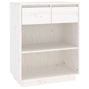 vidaXL Mesa consola de madera maciza de pino blanco 60x34x75 cm
