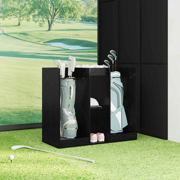 vidaXL Armario de Golf Liso Roble Negro 102 x 45 x 85,5 cm