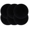 vidaXL Manteles individuales redondos 6 uds algod&oacute;n negro liso 38 cm