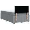 vidaXL Cama box spring con colch&oacute;n tela gris claro 120x190 cm