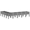 vidaXL Jardinera con patas PP gris claro 200x160x42 cm