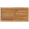 vidaXL Encimera Rectangular Madera de teca maciza Natural