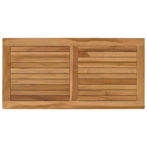 vidaXL Encimera Rectangular Madera de teca maciza Natural