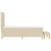 vidaXL Cama tipo Box Spring con colch&oacute;n Crema 80 x 200 cm tela