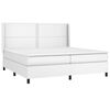 vidaXL Cama box spring con colch&oacute;n cuero sint&eacute;tico blanco 200x200 cm