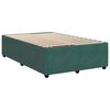 vidaXL Cama box spring con colch&oacute;n terciopelo verde oscuro 120x200 cm