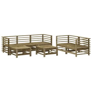 vidaXL Juego de muebles de jard&iacute;n 7 pzas madera de pino impregnada