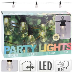 ProGarden Set de l&aacute;mparas LED para fiestas 20 bombillas 4,5 V