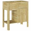 vidaXL Macetero Alto Marr&oacute;n Madera de pino impregnada
