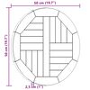 vidaXL Superficie de mesa redonda madera maciza de teca 2,5 cm 50 cm