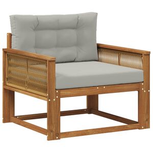 vidaXL Sof&aacute; intermedio de exterior Madera de Acacia S&oacute;lida Natural