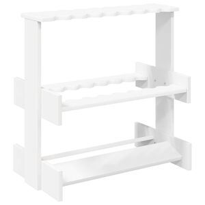 vidaXL soporte para tacos de billar Madera de ingenier&iacute;a Blanco
