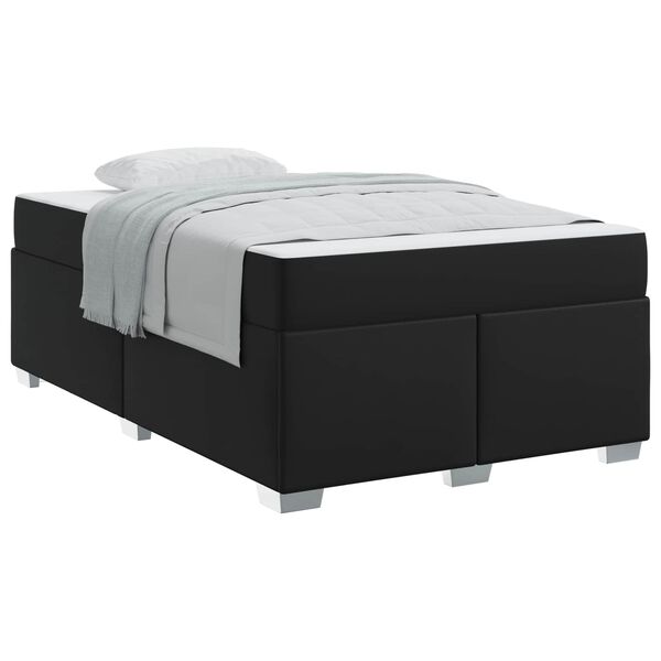 vidaXL Estructura de cama con colch&oacute;n Negro 120 x 200 cm tela