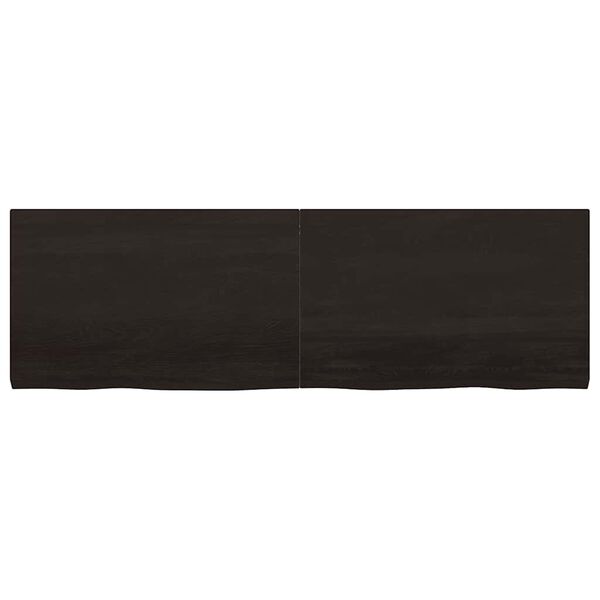 vidaXL Estante pared madera roble tratada marrón oscuro 160x50x(2-4)cm