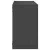 vidaXL Estantes cubo de pared 2 unidades gris 26x15x26 cm