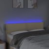 vidaXL Cabecero con LED de tela color crema 144x5x78/88 cm