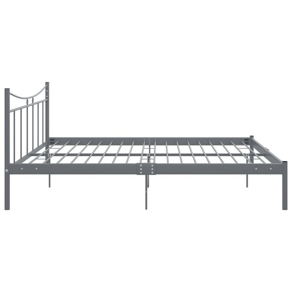vidaXL Estructura de cama sin colchón metal gris 200x200 cm