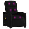 vidaXL Sill&oacute;n reclinable de masaje de tela negro