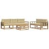 vidaXL Conjunto de sof&aacute;s de exterior 6 uds. y Beige