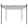 vidaXL P&eacute;rgola con cubierta retr&aacute;ctil color crema 295x292x230 cm