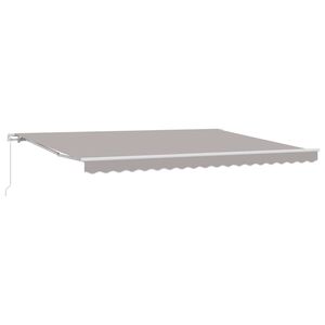 vidaXL Toldo Manual Gris claro 450 x 350 x 165 cm Poli&eacute;ster