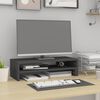 vidaXL Soporte de monitor madera maciza de pino gris (52-101)x22x14 cm