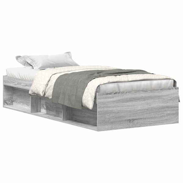 vidaXL Estructura de cama gris Sonoma 90x200 cm